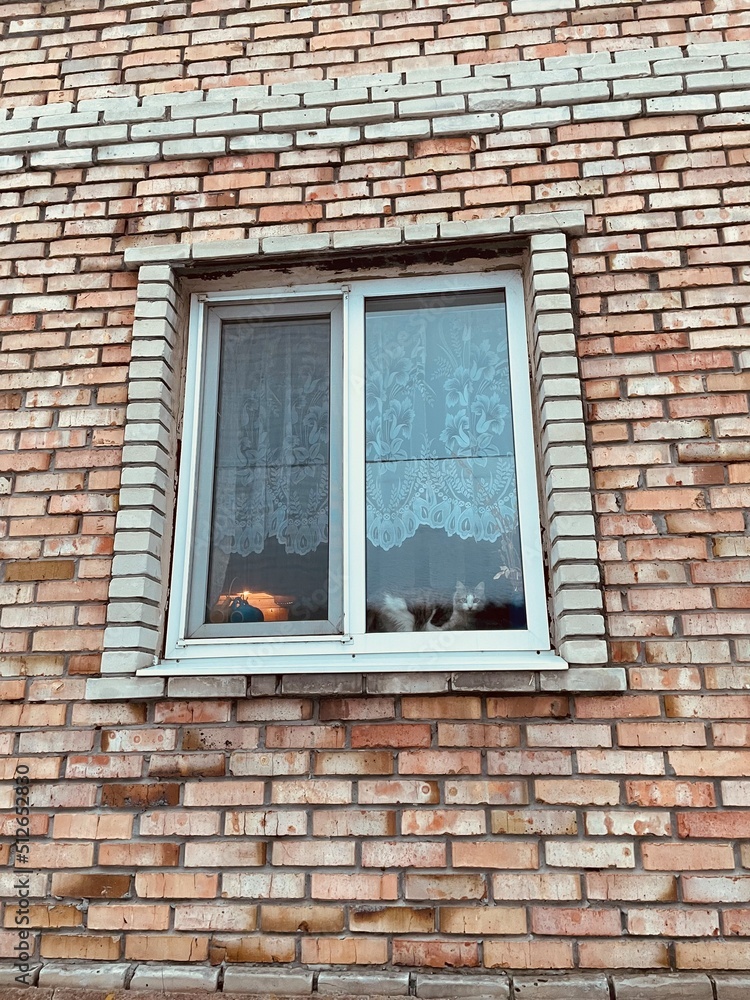 window on a brick wall window on a brick wall