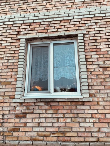 window on a brick wall