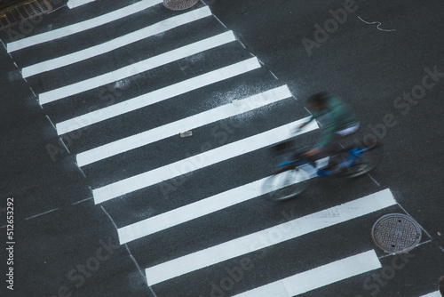 pedestrian crossing the street