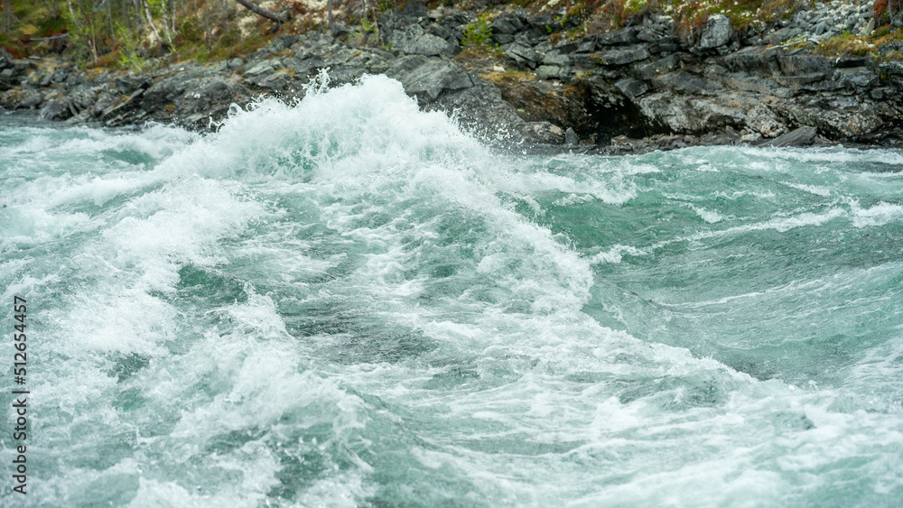 Crazy rapids on the river in Norway Crazy rapids on the river in Norway