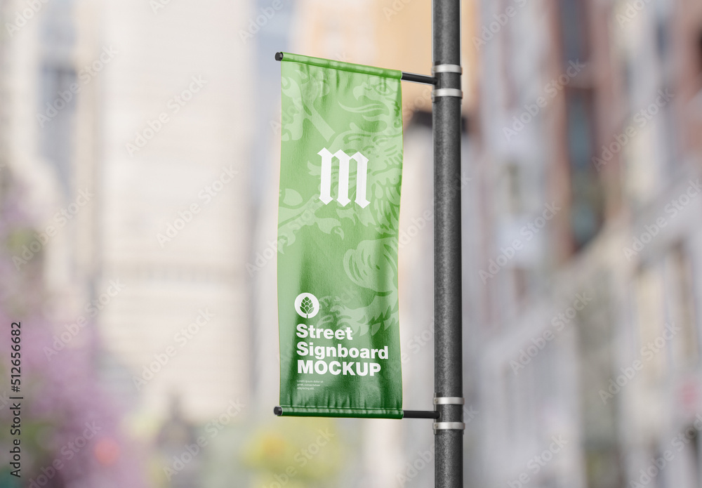Street Banners Mockup Stock Template | Adobe Stock