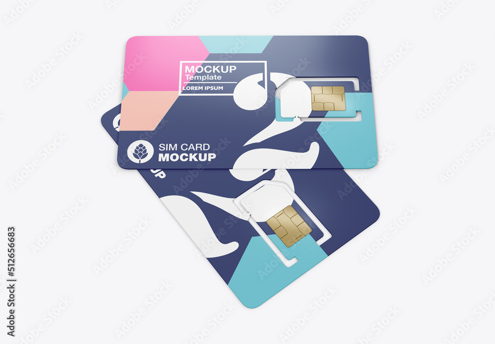Sim Card Mockup Stock Template | Adobe Stock