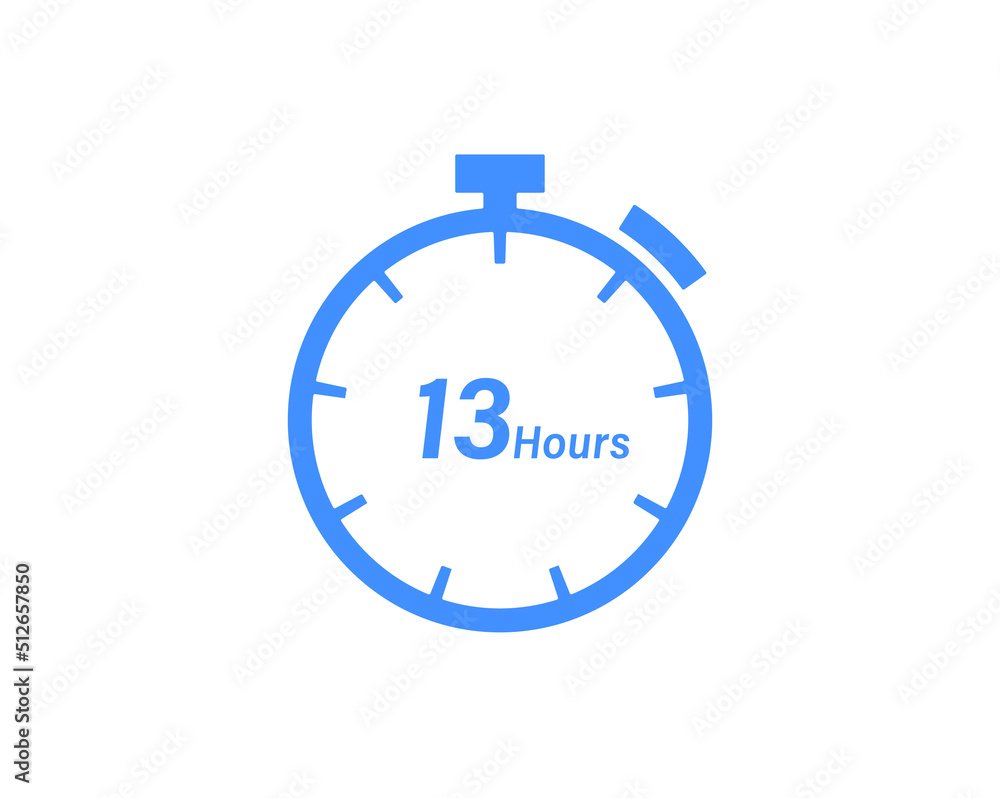 custom made wallpaper toronto digital13 Hours timers Clocks, Timer 13 hour icon, countdown icon. Time measure. Chronometer icon isolated on white background