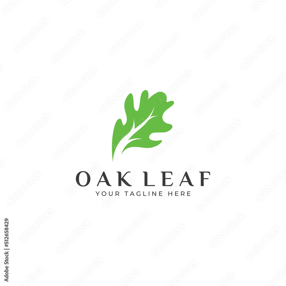 Autumn oak leaf logo and oak tree logo. With easy and simple editing of vector illustration.