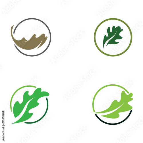 Autumn oak leaf logo and oak tree logo. With easy and simple editing of vector illustration.