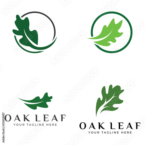 Autumn oak leaf logo and oak tree logo. With easy and simple editing of vector illustration.