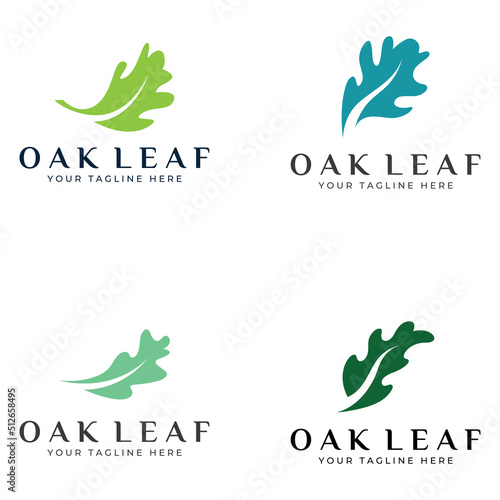 Autumn oak leaf logo and oak tree logo. With easy and simple editing of vector illustration.