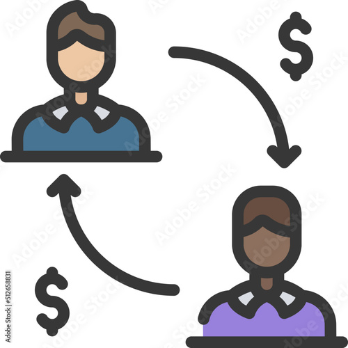 Peer To Peer Lending Icon