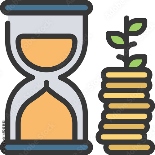 Timed Money Growth Icon