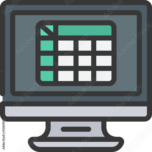 Computer Speedsheet Icon photo