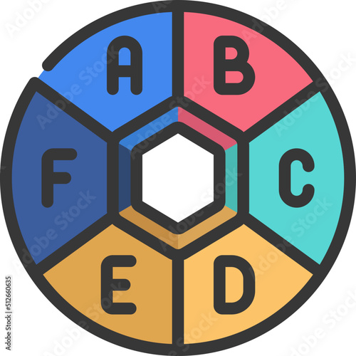Broken Up Chart Icon