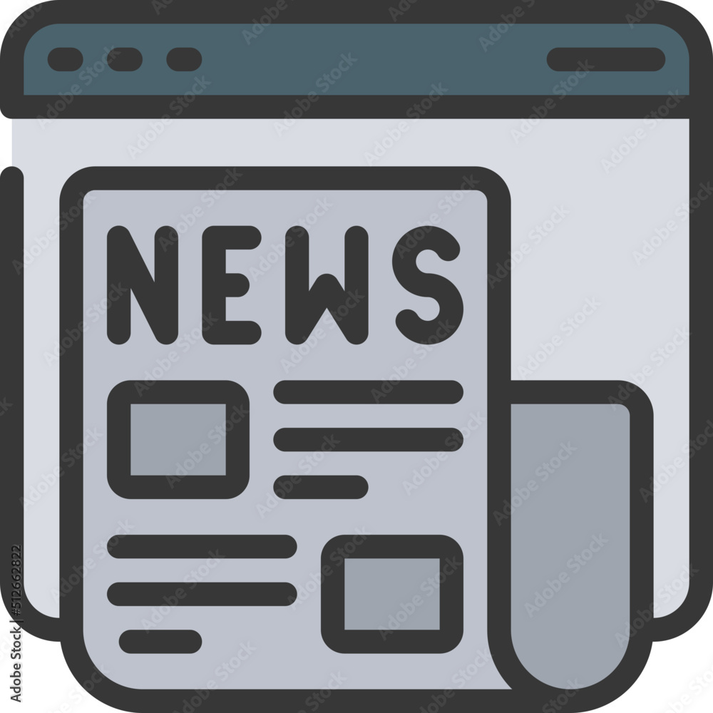Online News Outlet Icon Online News Outlet Icon