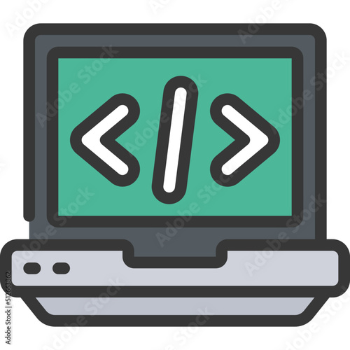 Laptop Coding Icon