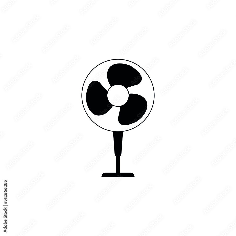 fan icon flat. Fan icon black art style, editable stroke vector. Fan Icon fan icon flat. Fan icon black art style, editable stroke vector. Fan Icon