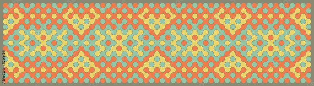 Multicolor truchet tiling connections illustration Multicolor truchet tiling connections illustration