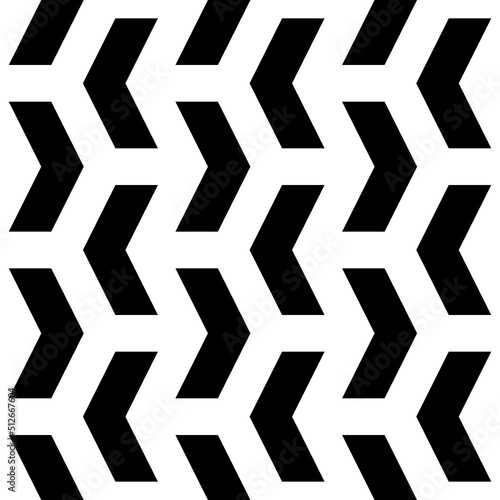 Mosaic seamless pattern. Zigzag figures ornament. Repeated puzzle shapes background. Arrows motif. Chevrons tiles wallpaper. Geometric backdrop. Digital paper, web design, textile print