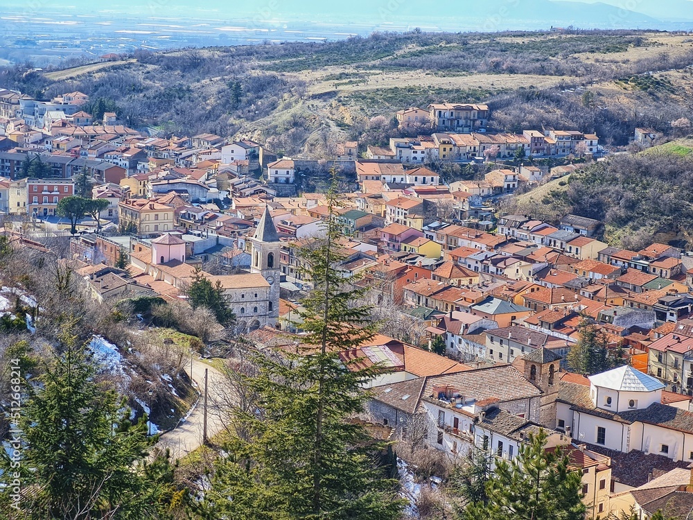 Aerial view of Pescina Abruzzo 