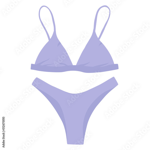 Purple bikini swimsuit