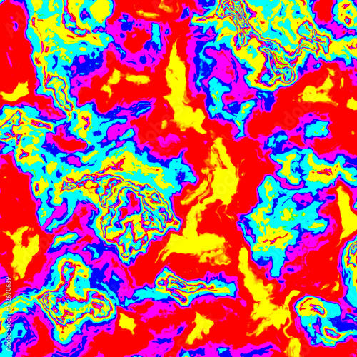 Red yellow blue heat abstract colorful background with splashes