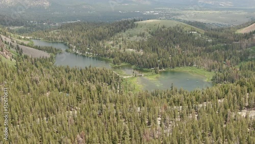Mammoth Lakes Aerial Shot Twin Lakes Sierra Nevada R California USA