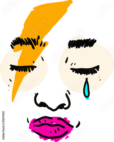 Face with Ornament Illustrations