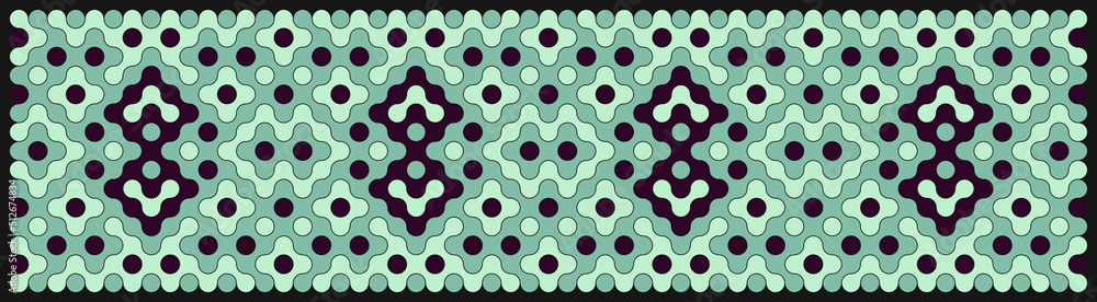 Multicolor truchet tiling connections illustration