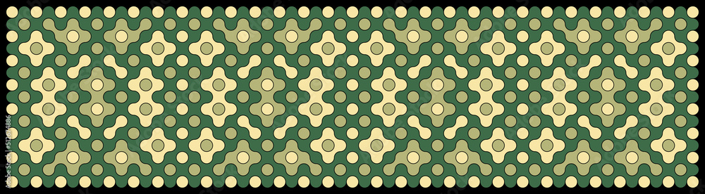Multicolor truchet tiling connections illustration