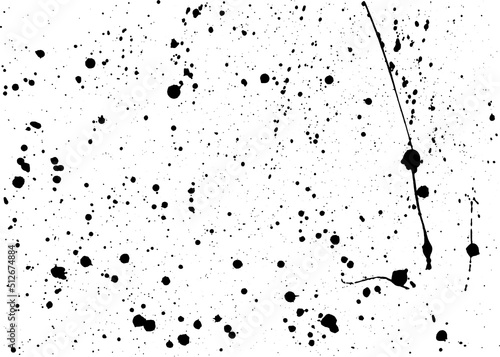 Ink spray dots, paint brush drops, background. Vector illustration