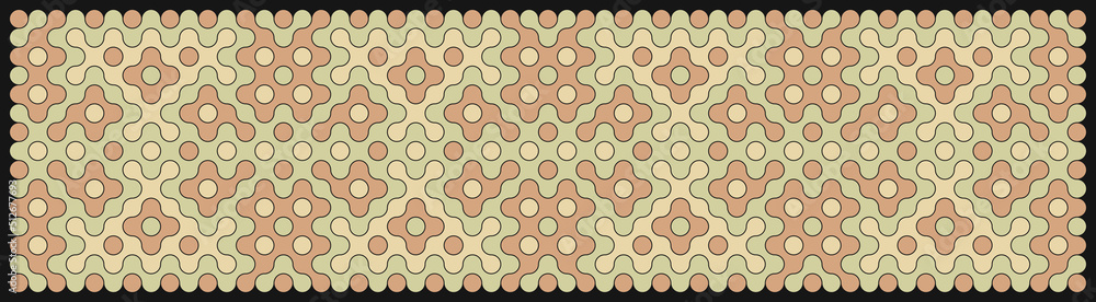 Multicolor truchet tiling connections illustration Multicolor truchet tiling connections illustration