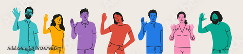 People greeting gesture.