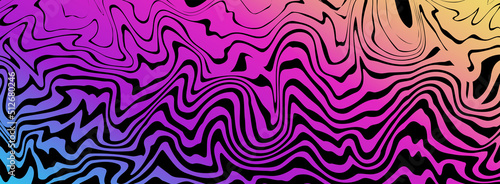 Optical wave. Dynamic distorted wave. Marble colored abstract background. Distorted black lines. Watercolor patterns. Vector illustration.