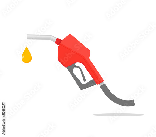 Fuel pump petrol icon drop hanging. Gas pump gun logo vector pipe gasoline