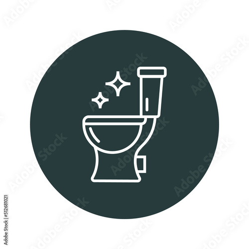 Toilet seat outline icon wc logo line. Vector editable toilet sign clean wc bowl