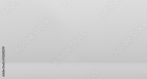 Gray background wall and floor light grey. Gray background for text  design or advertising. 3D render.