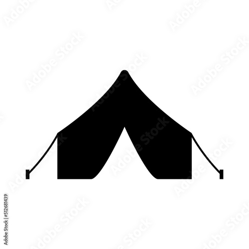Vector tent black canvas icon marquee party event silhouette tent icon