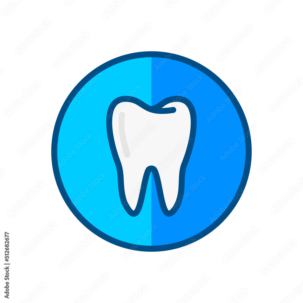 Tooth shield logo icon. Dental insurance flat pictogram vector icon Tooth shield logo icon. Dental insurance flat pictogram vector icon