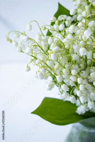 bouquet of lilies of the valley on the table