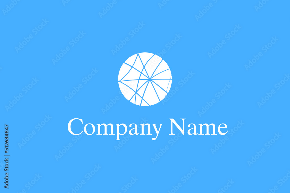 IT company business logo with circle and networking combined shape blue and white colour vector template IT company business logo with circle and networking combined shape blue and white colour vector template
