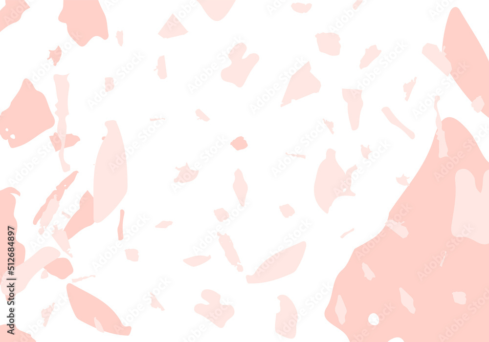 Terrazzo modern abstract template. Pink texture