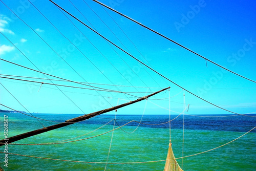 Картината върху платно Beautiful view of the Trabocchi Coast on the Adriatic Sea with placid azure sky