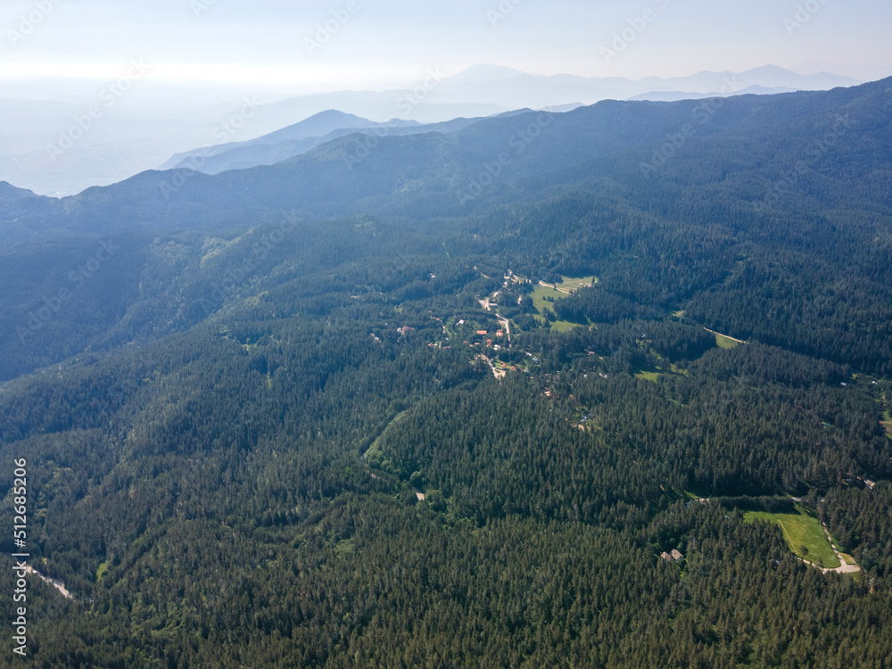Aerial view of Popovi Livadi Area at Pirin Mountain, Bulgaria