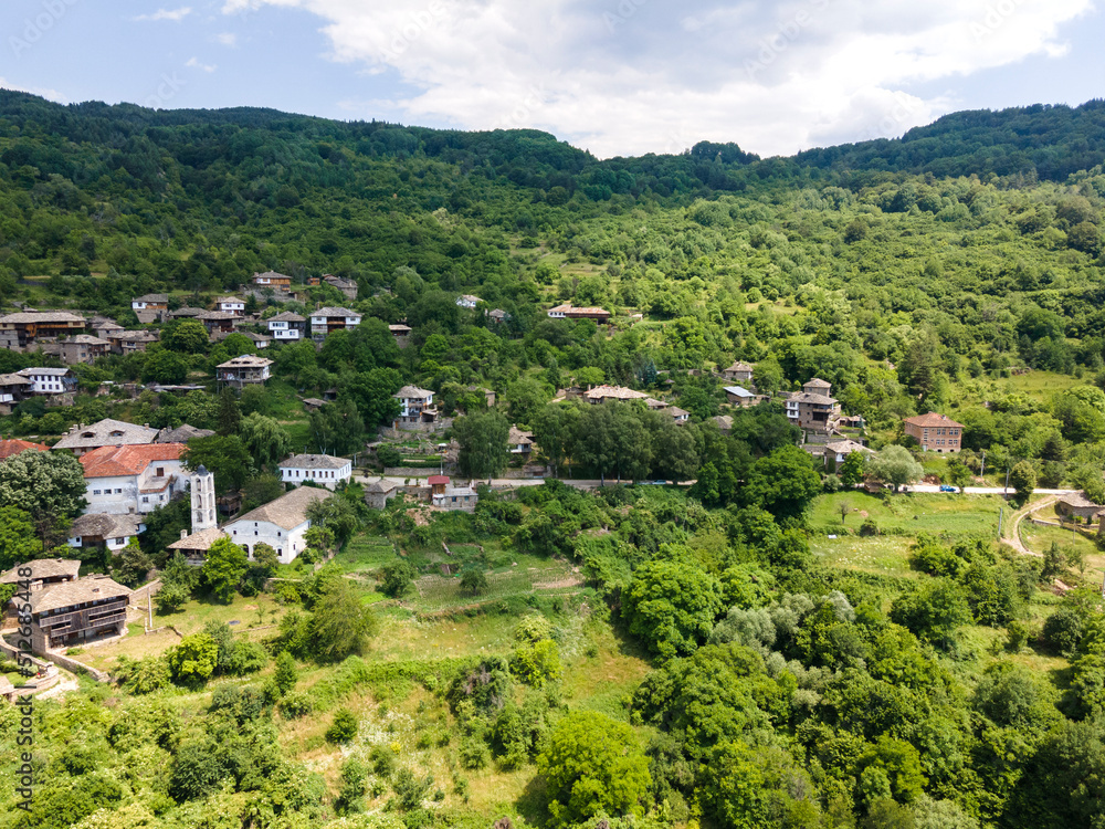 Aerial view of Village of Kovachevitsa, Bulgaria Aerial view of Village of Kovachevitsa, Bulgaria