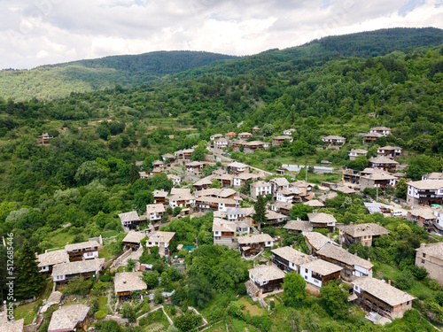 Aerial view of Village of Kovachevitsa  Bulgaria