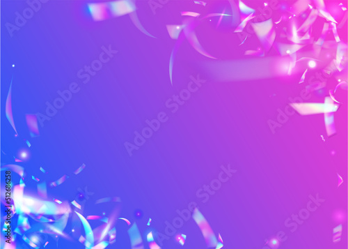 Cristal Texture. Blue Blur Effect. Surreal Foil. Disco Carnaval Backdrop. Retro Flyer. Transparent Confetti. Luxury Art. Hologram Tinsel. Pink Cristal Texture