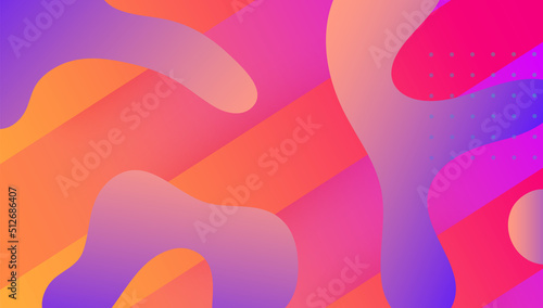 Rainbow Poster. Color Fluid Flyer. Geometric Shape. Business Illustration. Art Landing Page. Plastic Page. Pink Mobile Design. Dynamic Website. Violet Rainbow Poster