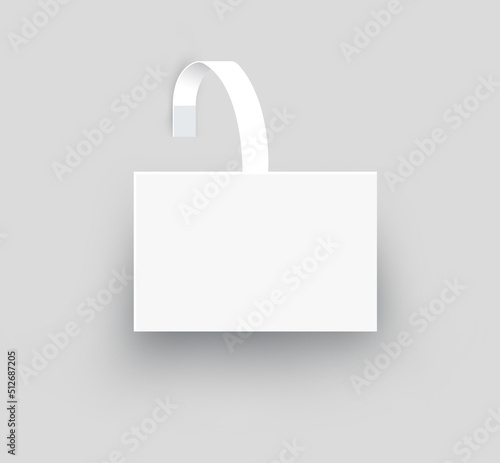 Advertising wobbler mockup dangler vector square design. Adhesive shelf wobbler blank circle sticker