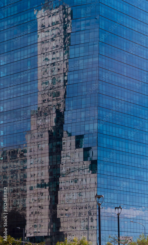 Reflections of the outside in the windows Reflections of the outside in the windows