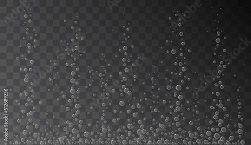 Bubble fizz water vector champagne soda sparkle underwater bubbles background. Fizz foam liquid transparent