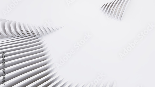 Wallpaper Mural Abstract Curved Shapes. White Circular Background. Torontodigital.ca