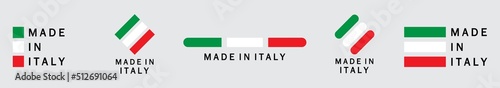 Made in Italy logo, Made in Italy labels. Italy product sticker, Vector illustration